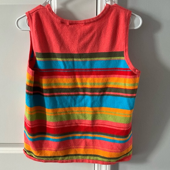 VIBRANT STRIPED KNIT TANK- RUSS by Liz Claiborne - Picture 4 of 5